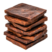 Layers of Dark Textured Wood Planks Stacked Neatly for Abstract Background png