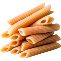 closeup of Raw Penne Pasta in a Neat Pile on png