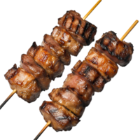 Grilled Meat Skewers with Juicy Tender Pieces Ideal for Barbecue Feast png