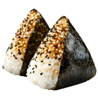 Delicious Rice Balls with Seaweed and Sesame Seeds on png