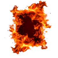 Bold and Fiery Flames Creating a Dramatic Frame or Border Design png
