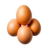 Fresh Brown Eggs Arranged in a Unique Pattern on png