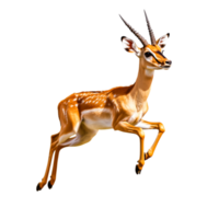 Agile Antelope in Mid-Run with Graceful Posture and Beautiful Fur png