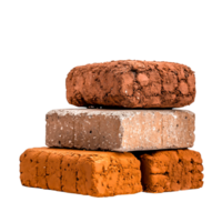 Stacked Bricks in Various Colors for Constructind Design Projects png