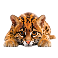 Detailed Portrait of a Cheetah Cub in a Playful and Alert Pose png
