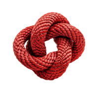Red rope knot artistic rendering abstract design art isolated on transparent background png