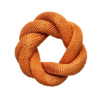 Artistic knot rope twisted design element on background isolated on transparent background png