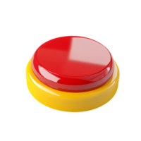 Red and yellow push button switch on a simple background isolated on transparent background png