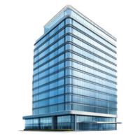 Modern architecture building skyscraper office structureisolated on transparent background png