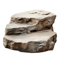 Stone rock formation platform for product placement useisolated on transparent background png