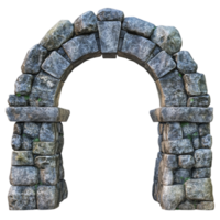 Stone archway entrance portal ancient architecture designisolated on transparent background png