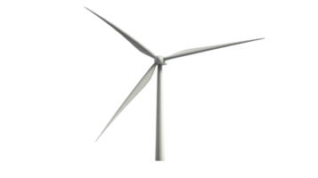 Wind turbine rendering clean energy renewable source isolated on transparent background png