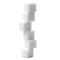 Sugar cubes stack white sweetness food ingredient isolated isolated on transparent background png
