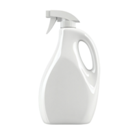 White plastic spray bottle cleaner liquid container mock isolated on transparent background png