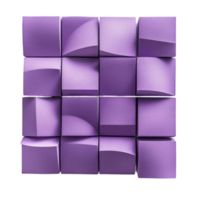 Purple abstract cubes background texture design render isolated on transparent background png