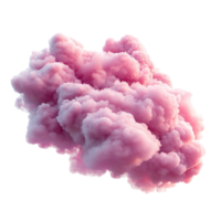 Pink smoke cloud effect element for graphic design use isolated on transparent background png