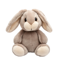 Adorable bunny plush toy for kids children soft gift isolated on transparent background png