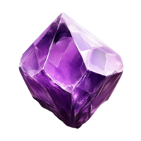 Amethyst crystal gem stone mineral purple gemstone art isolated on transparent background png