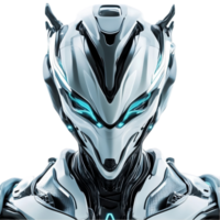 Futuristic robot armor concept art digital rendering isolated on transparent background png