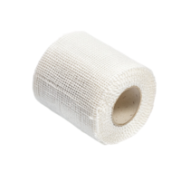 Roll of white bandage gauze material for medical use isolated on transparent background png