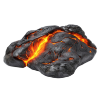 Molten lava rock volcanic formation geological wonder isolated on transparent background png