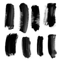 Paint strokes abstract design art artistic elements set isolated on transparent background png