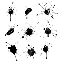 Abstract splatter liquid motion design elements assets isolated on transparent background png