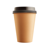 Takeaway beverage container mockup on a plain backdrop isolated on transparent background png