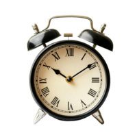 Vintage alarm clock time management deadline reminder retro isolated on transparent background png