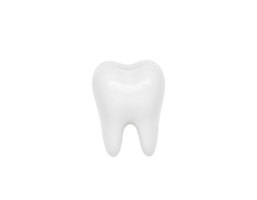 Realistic 3D rendering of a healthy, clean, white tooth isolated on a transparent background png