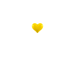Yellow heart on a transparent background png