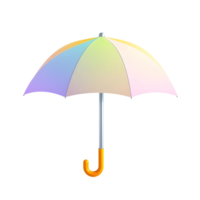 Colorful umbrella with a rainbow gradient design for rain and sun protection png