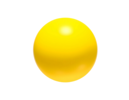 A glossy, yellow sphere on a transparent background, perfect for design elements. png