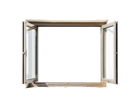 Open window with daylight and transparent background. png