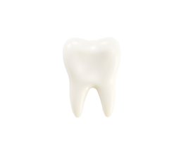 Realistic 3D rendered tooth isolated on a transparent background. png