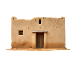 Adobe style house in a desert setting png
