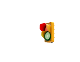 Traffic light with a red and green light displayed png
