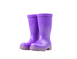 Purple rain boots isolated on transparent background png