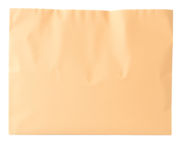 Close-up of a beige envelope with a wrinkled surface png