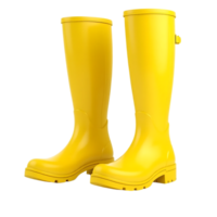 Yellow Rain Boots on Transparent Background png