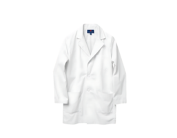 White lab coat isolated on transparent background png