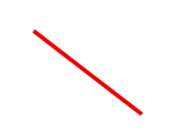 A simple red diagonal line on a transparent background. png