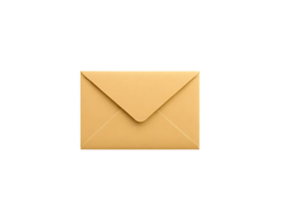 Close-up of a brown envelope on a transparent background png