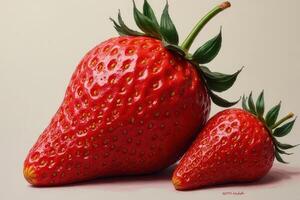 Two Red Strawberries photo