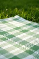 Checkered Picnic Cloth photo
