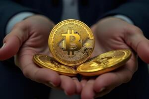 Bitcoin Hand Offering photo
