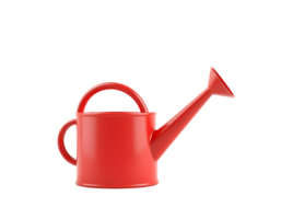 Red Watering Can on Transparent Background png