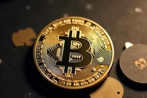 Bitcoin Close Perspective photo
