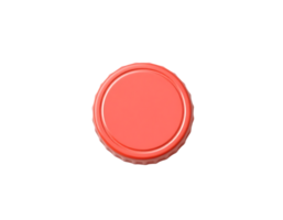 Red Coin Isolated on Transparent Background png