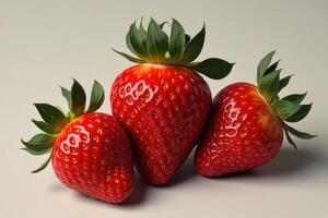 A Three Red Strawberries photo